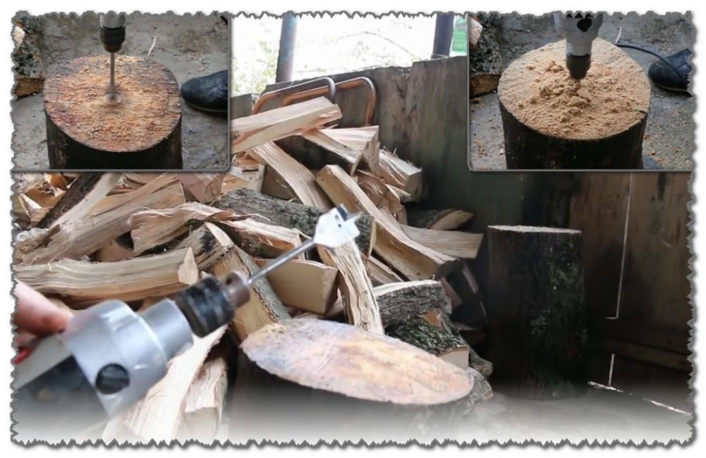 Forage d'un puits au centre