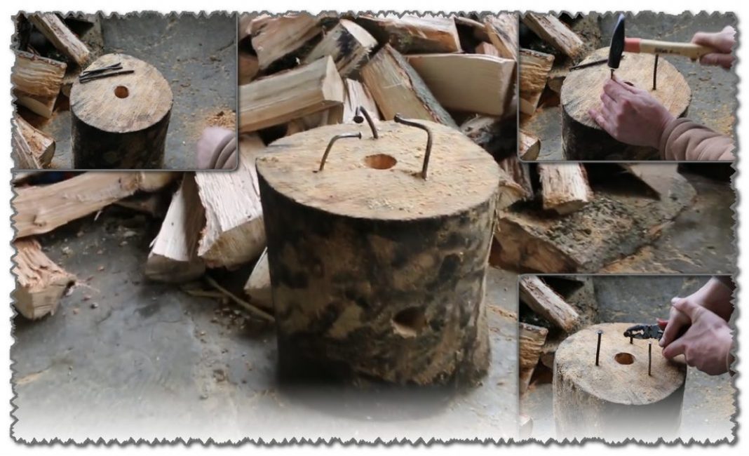 Nous formons le brûleur du poêle fusée