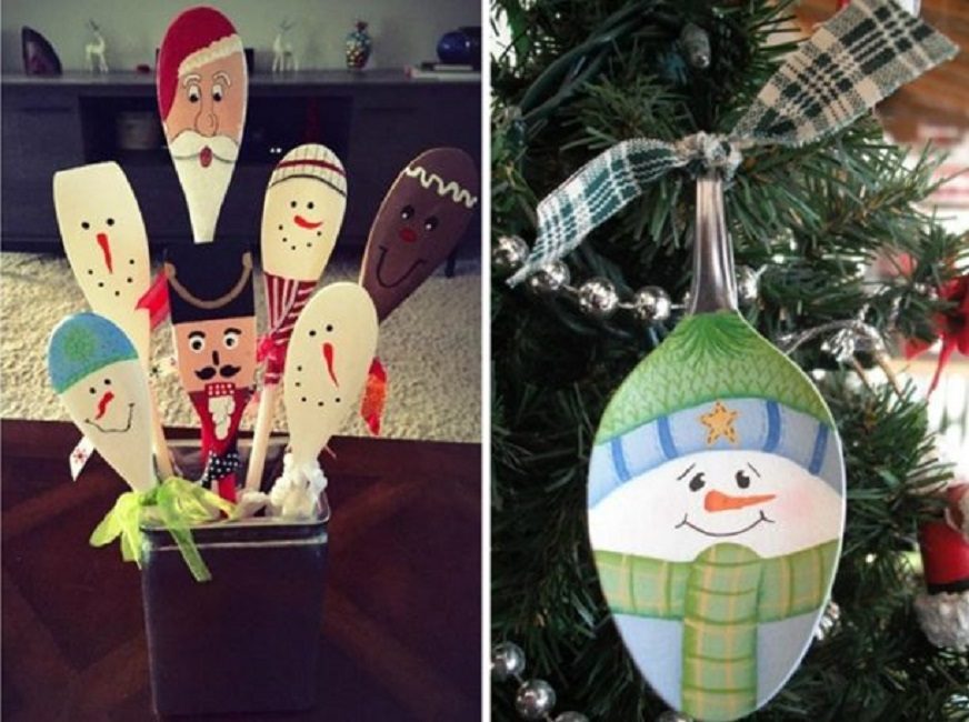 Les cuillères font de belles décorations