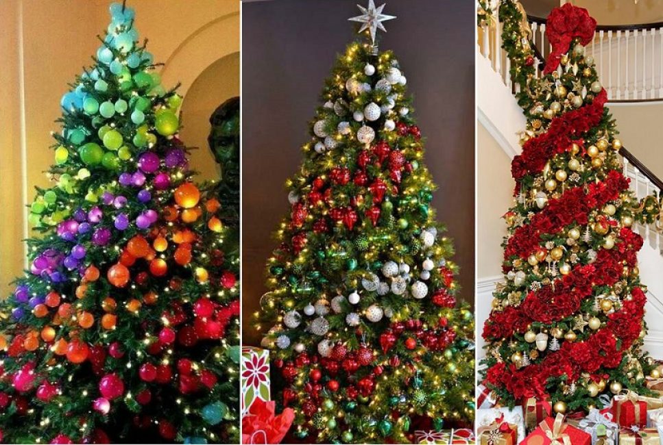 La beauté du Nouvel An, décorée en spirale, étonne toujours par sa luminosité et son abondance de décors.