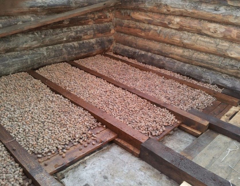 Isolation du sol à l'argile expansée