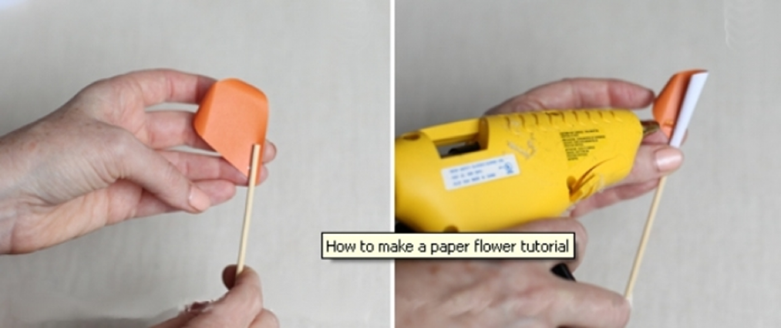 Attacher les pétales à la brochette