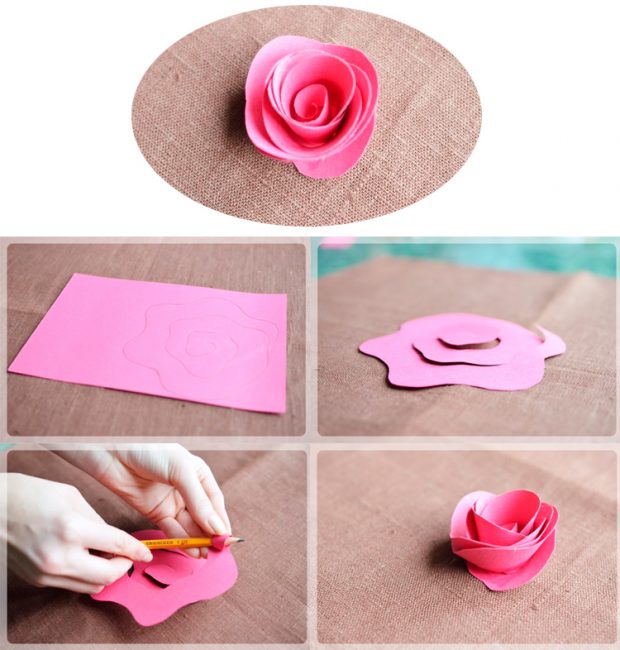 Comment faire une rose spirale ondulée