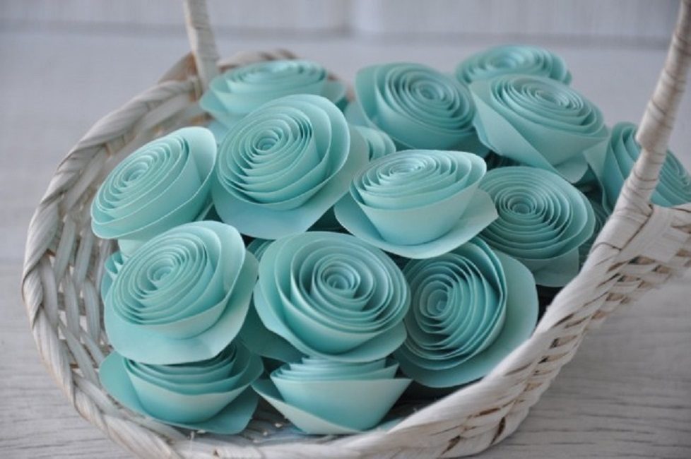 roses en papier