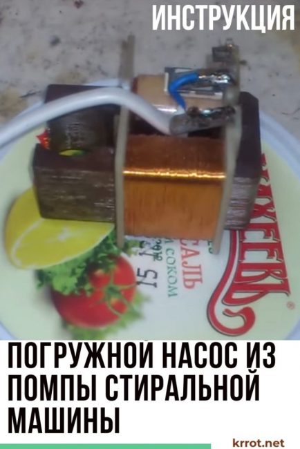 Pompe submersible pour machine à laver