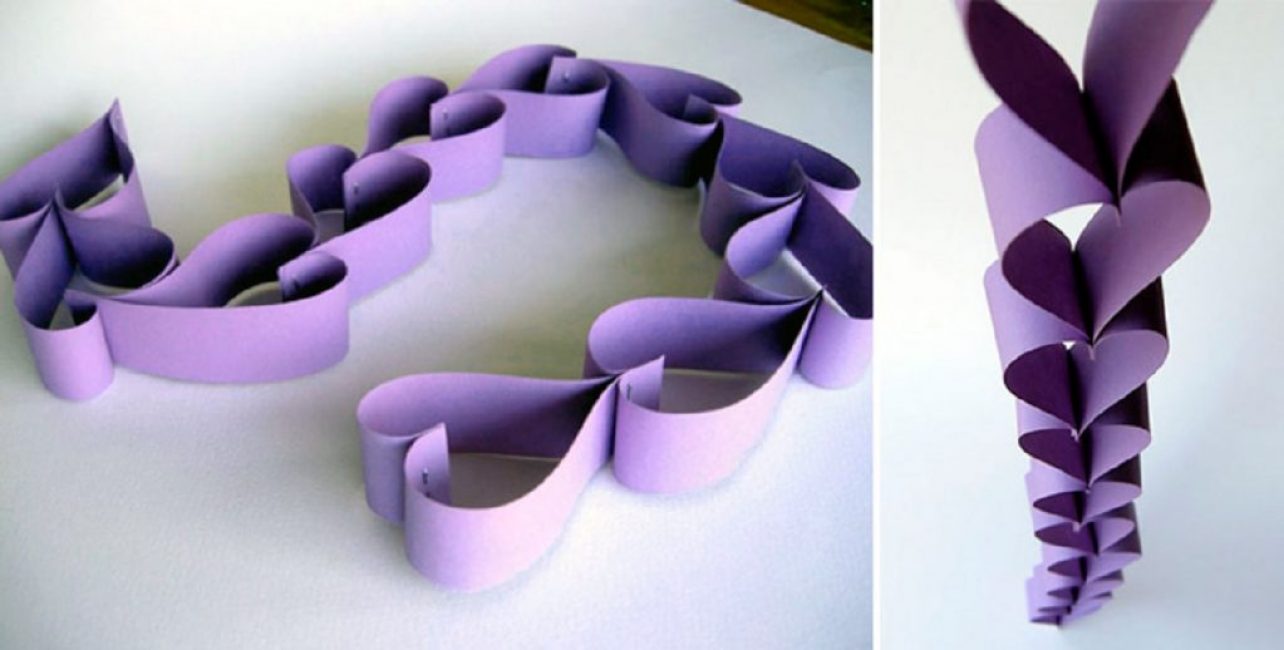 Longue guirlande de nombreux maillons