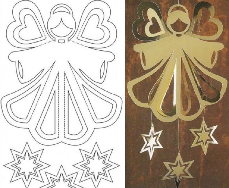 Pochoir avec un ange