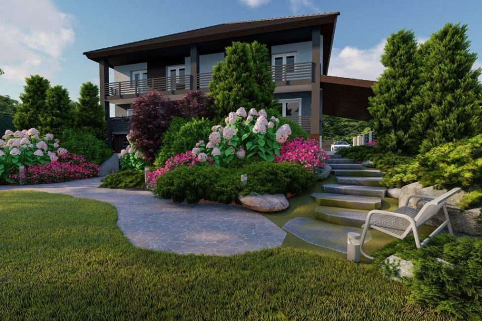 Magnifique projet de conception de jardin