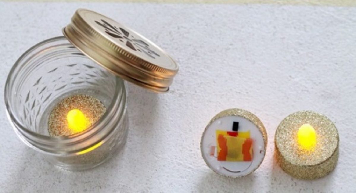 Bougie dans un bocal