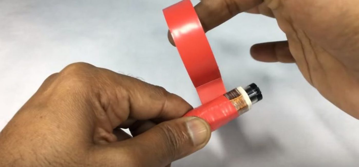 3 couches de ruban isolant