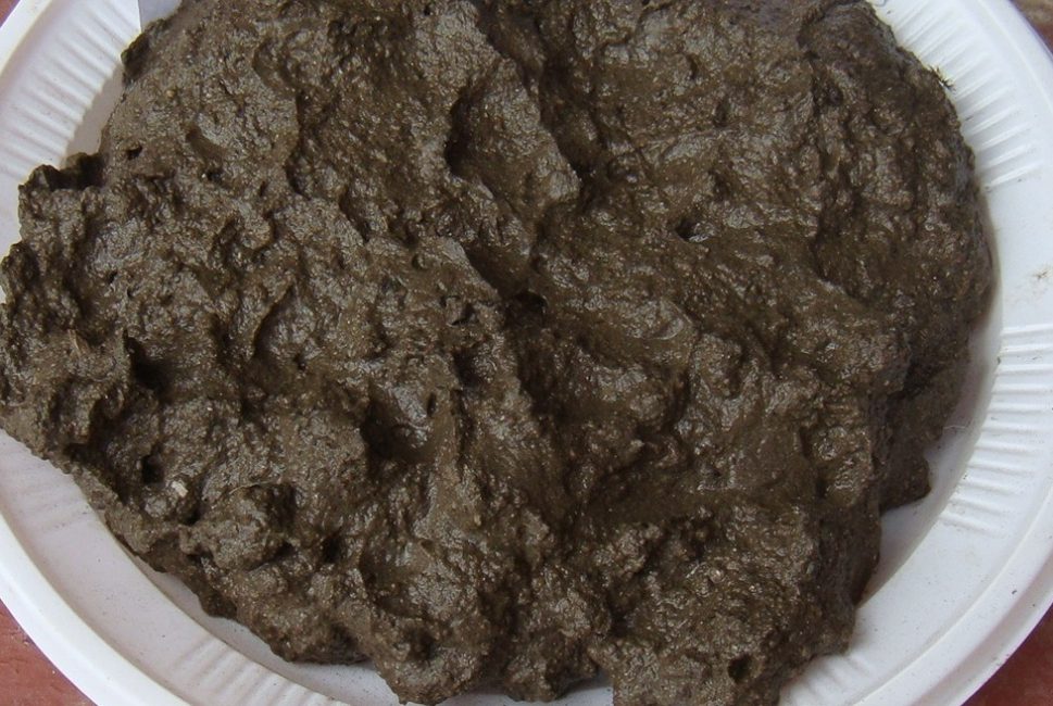 Limon de rivière liquide avant séchage