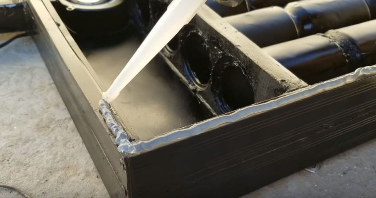 Nous appliquons du mastic