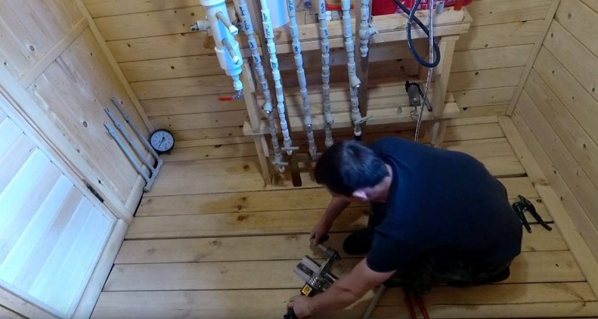 Nous chauffons la deuxième extrémité du tuyau en polypropylène