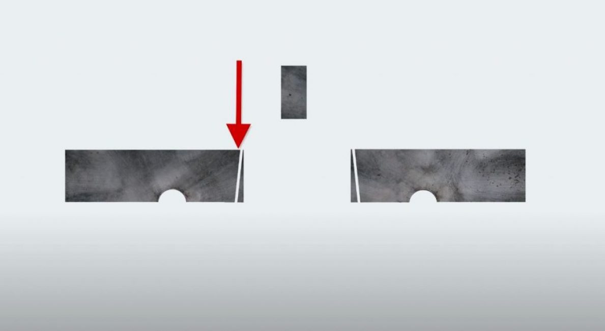 Choisissez la taille du couteau en fonction de l'interligne le plus étroit