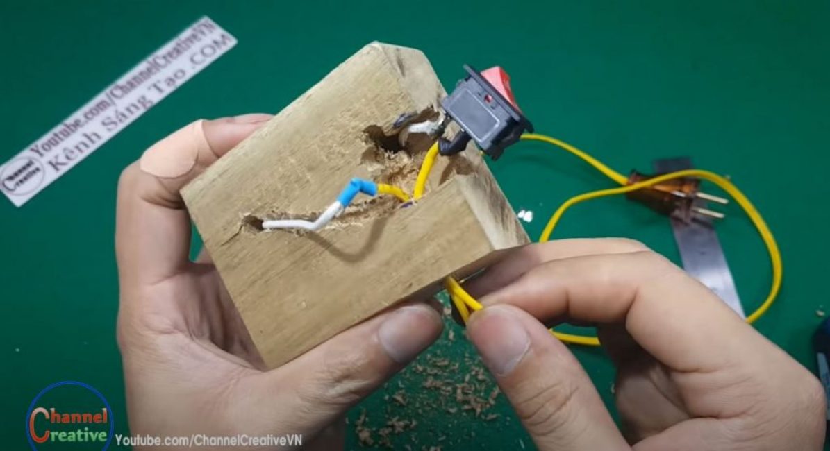 Sortir les fils de l'élément chauffant