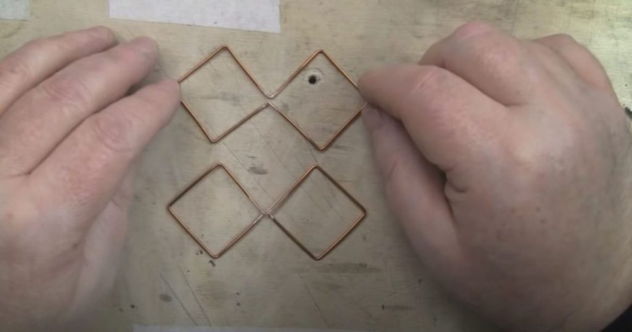 on obtient 4 carrés appariés deux à deux