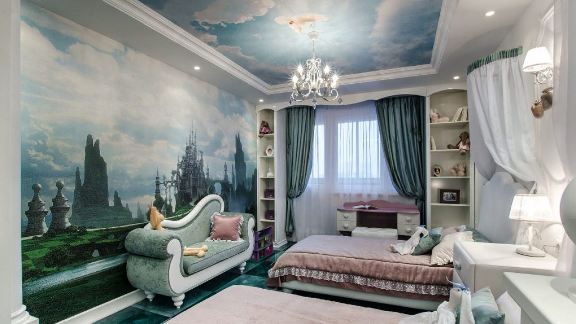 Peintures murales à l'intérieur: types, application, choix du design et combinaisons