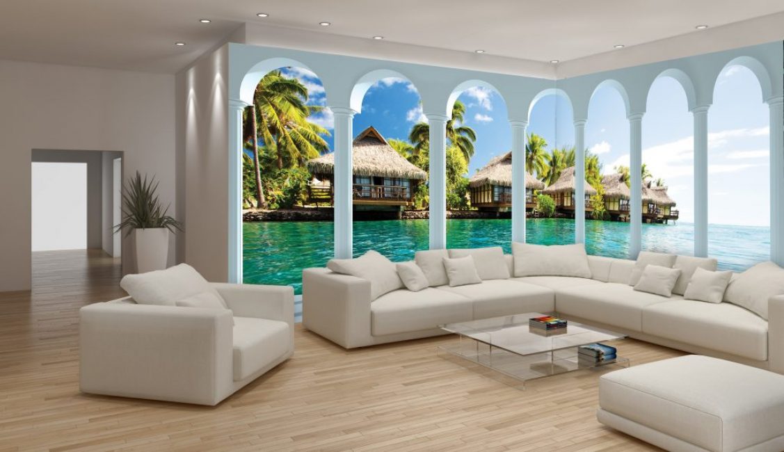 Peintures murales à l'intérieur: types, application, choix du design et combinaisons